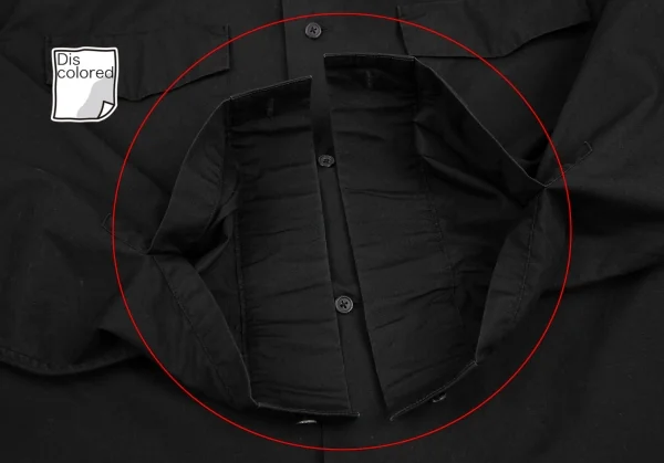 ヨウジヤマモト コスチュームドオムYohji Yamamoto COSTUME D' HOMME フラップポケットオープンカラーシャツ 黒2 K-125549_013