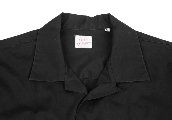 ヨウジヤマモト コスチュームドオムYohji Yamamoto COSTUME D' HOMME フラップポケットオープンカラーシャツ 黒2 K-125549_003