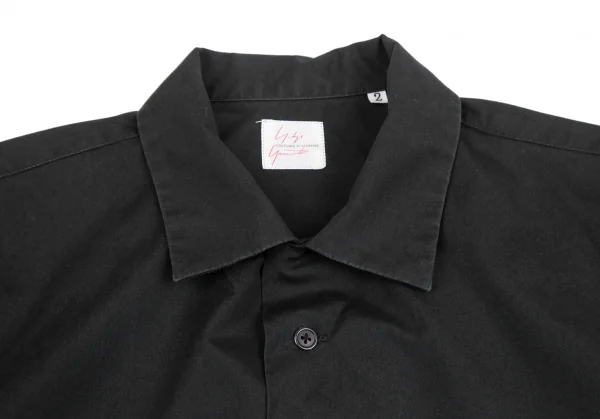 ヨウジヤマモト コスチュームドオムYohji Yamamoto COSTUME D' HOMME フラップポケットオープンカラーシャツ 黒2 K-125549_008