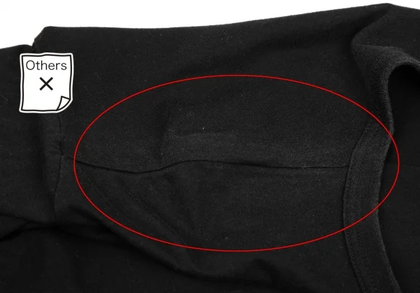 ヨウジヤマモト プールオムYohji Yamamoto POUR HOMME バック切込みデザインTシャツ 黒3 K-125561_005