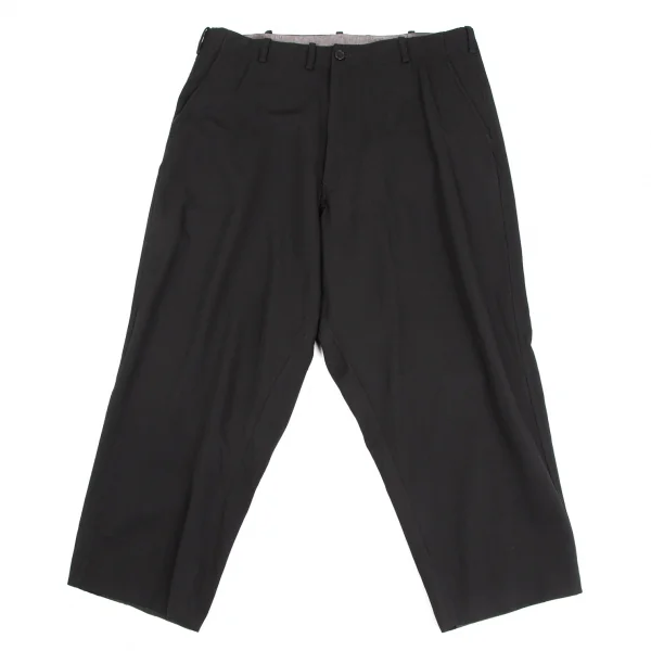 ヨウジヤマモト プールオムYohji Yamamoto POUR HOMME ウールギャバサルエルパンツ 黒3 K-125587_001