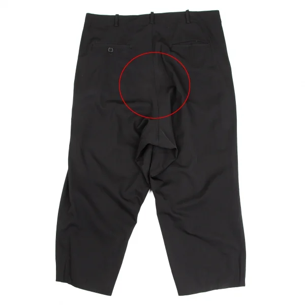 ヨウジヤマモト プールオムYohji Yamamoto POUR HOMME ウールギャバサルエルパンツ 黒3 K-125587_012
