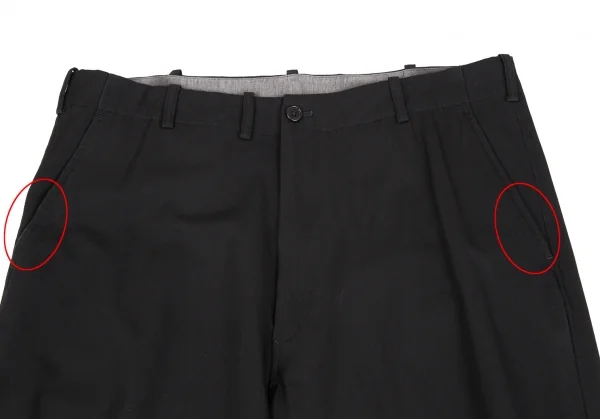 ヨウジヤマモト プールオムYohji Yamamoto POUR HOMME ウールギャバサルエルパンツ 黒3 K-125587_002