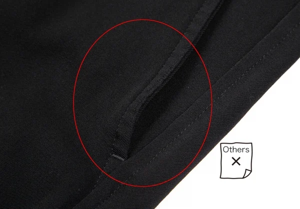 ヨウジヤマモト プールオムYohji Yamamoto POUR HOMME ウールギャバサルエルパンツ 黒3 K-125587_003