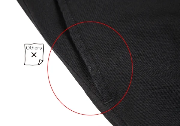 ヨウジヤマモト プールオムYohji Yamamoto POUR HOMME ウールギャバサルエルパンツ 黒3 K-125587_004