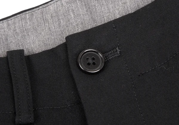 ヨウジヤマモト プールオムYohji Yamamoto POUR HOMME ウールギャバサルエルパンツ 黒3 K-125587_005