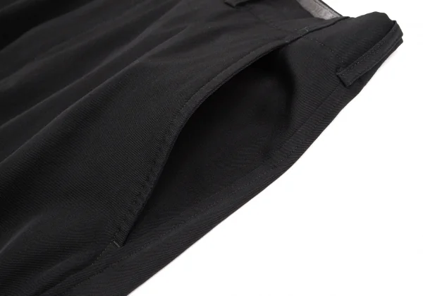 ヨウジヤマモト プールオムYohji Yamamoto POUR HOMME ウールギャバサルエルパンツ 黒3 K-125587_009