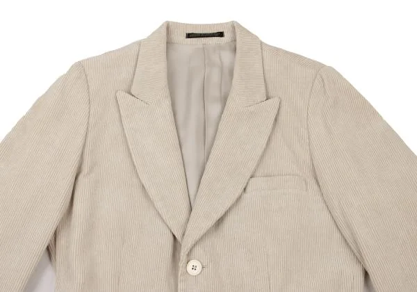ヨウジヤマモト プールオムYohji Yamamoto POUR HOMME コーデュロイ3Bジャケット ベージュM K-125592_002