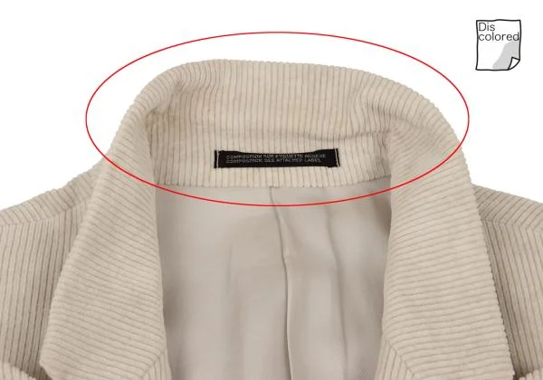 ヨウジヤマモト プールオムYohji Yamamoto POUR HOMME コーデュロイ3Bジャケット ベージュM K-125592_004