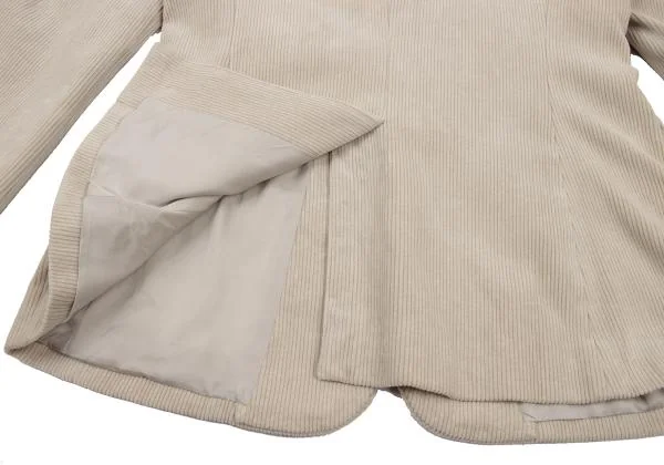 ヨウジヤマモト プールオムYohji Yamamoto POUR HOMME コーデュロイ3Bジャケット ベージュM K-125592_017