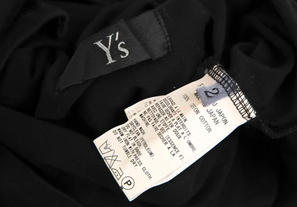 ワイズフォーメンY's for men フーデッドカットソー 黒2 K-125598_013