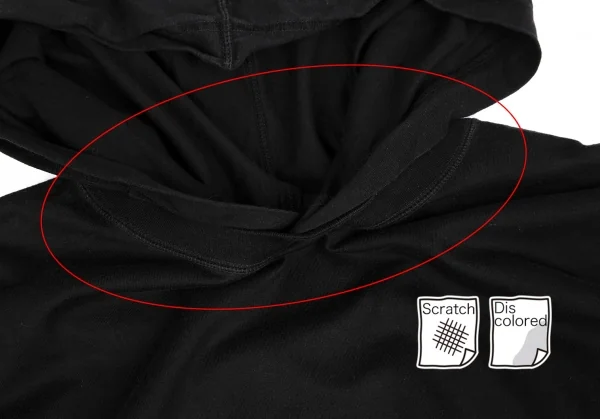 ワイズフォーメンY's for men フーデッドカットソー 黒2 K-125598_003