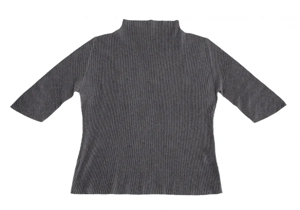 PLEATS PLEASE Fabric Printed Mist Pleats Mock Neck T Shirt K-125604_002