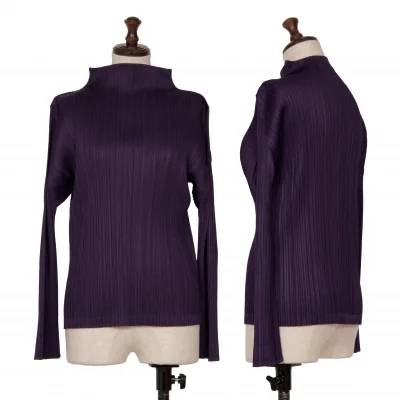 PLEATS PLEASE Mock Neck T Shirt