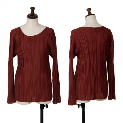 PLEATS PLEASE A-POC INSIDE Openwork Line Pleated T Shirt