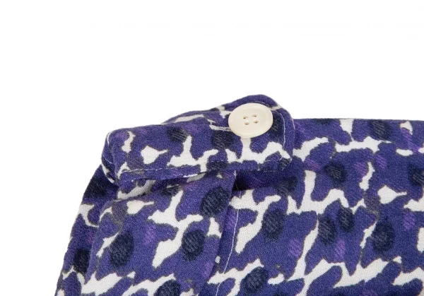 mercibeaucoup Rayon Allover Printed Collarless Shirt Dress K-125616_005