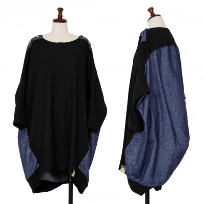mercibeaucoup Poly Switching Circle Silhouette Knit Top