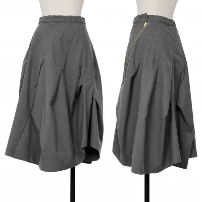 mercibeaucoup Polyside Zip Switching Pleated Skirt