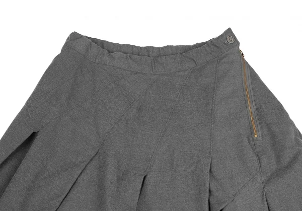 mercibeaucoup Polyside Zip Switching Pleated Skirt K-125618_003