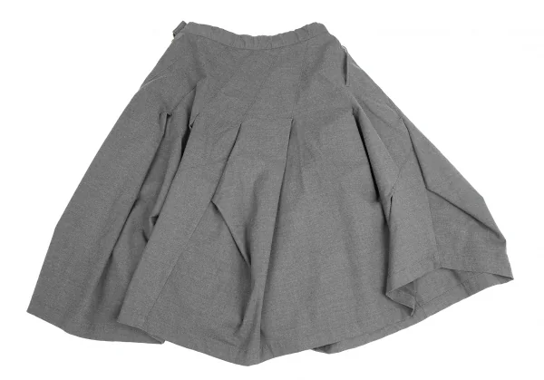 mercibeaucoup Polyside Zip Switching Pleated Skirt K-125618_009