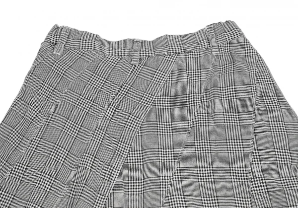 mercibeaucoup Cotton Glen Check Side Zip Switch Pleated Skirt K-125619_011