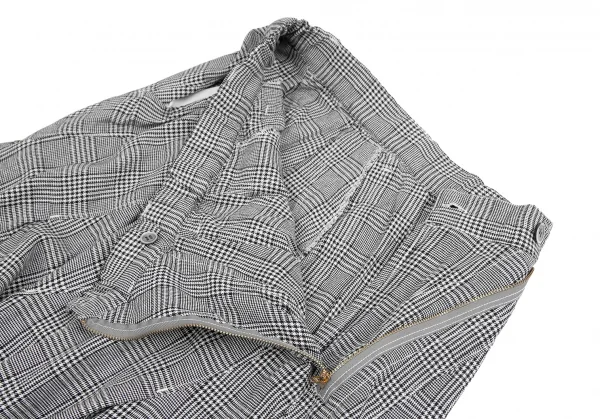 mercibeaucoup Cotton Glen Check Side Zip Switch Pleated Skirt K-125619_005