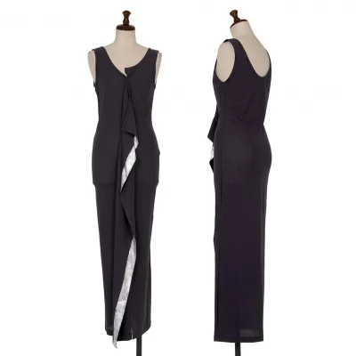 Yohji Yamamoto FEMME Silver Line Painted Sleeveless Dress