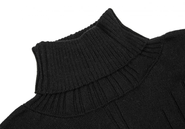 RAGNE KIKAS for Yohji Yamamoto Silk Turtleneck Rib Knit Top K-125676_004