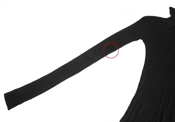 RAGNE KIKAS for Yohji Yamamoto Silk Turtleneck Rib Knit Top K-125676_006