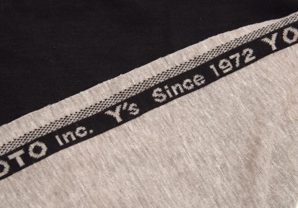 ヨウジヤマモト Yohji Yamamoto ロゴジャガードタンクトップ風トートバッグ ベージュ黒 K-125705_010