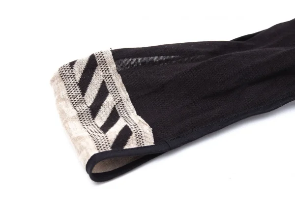 ヨウジヤマモト Yohji Yamamoto ロゴジャガードタンクトップ風トートバッグ ベージュ黒 K-125705_008