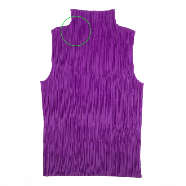 プリーツプリーズPLEATS PLEASE プリーツハイネックノースリーブ 紫3 K-125706_008