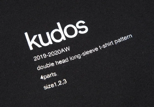 クードス kudos ダブルヘッドデザインカットソー 黒1 K-125716_012