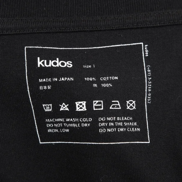 クードス kudos ダブルヘッドデザインカットソー 黒1 K-125716_017