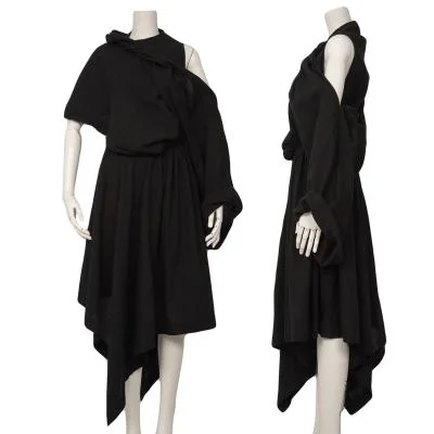 LIMI feu Cotton Linen Draped Dress