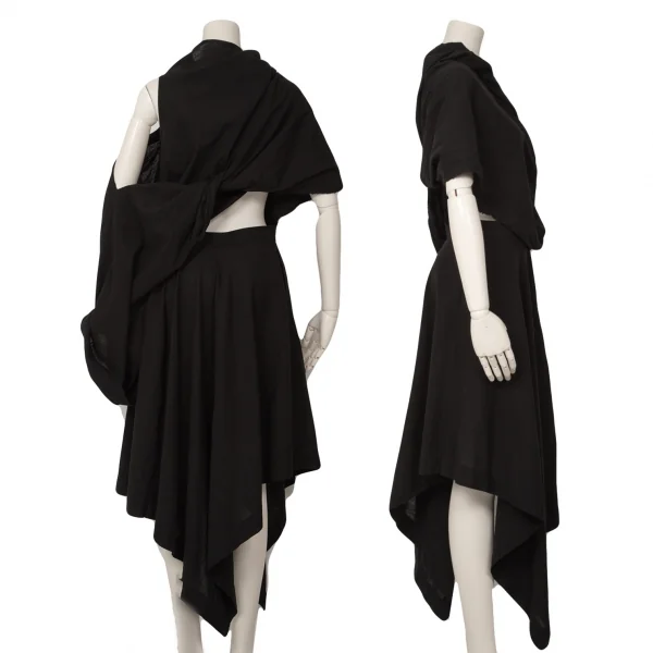 LIMI feu Cotton Linen Draped Dress K-125729_002