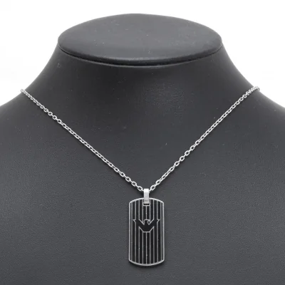 EMPORIO ARMANI Logo Plate Necklace