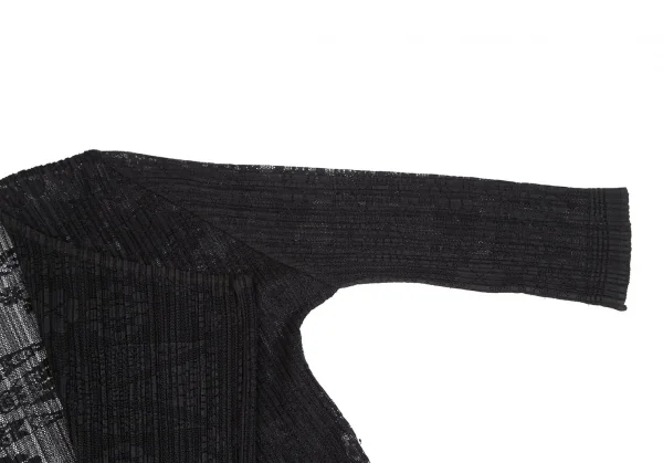 PLEATS PLEASE Bird Woven Lace Long Cardigan K-125731_005