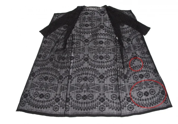 PLEATS PLEASE Bird Woven Lace Long Cardigan K-125731_009