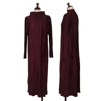 Unbranded Pleated Turtleneck Dress