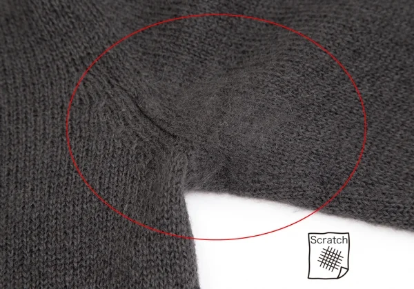 Yohji Yamamoto NOIR Back Button Knit Sweater K-125751_004