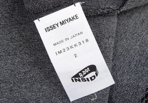 イッセイミヤケ エーポックISSEY MIYAKE A-POC INSIDE ラインメッシュデザインアシンメトリートップス グレー2 K-125755_015