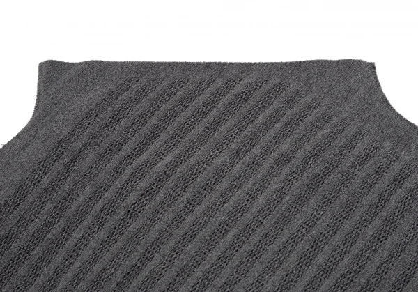 イッセイミヤケ エーポックISSEY MIYAKE A-POC INSIDE ラインメッシュデザインアシンメトリートップス グレー2 K-125755_004