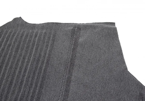 イッセイミヤケ エーポックISSEY MIYAKE A-POC INSIDE ラインメッシュデザインアシンメトリートップス グレー2 K-125755_006