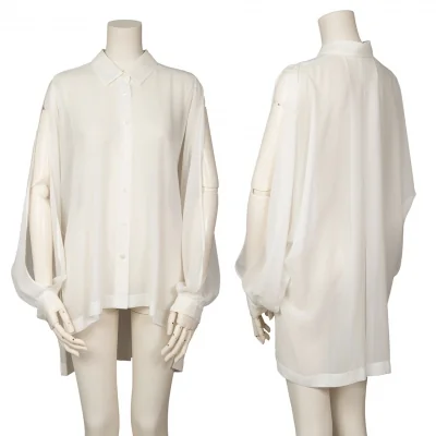 ISSEY MIYAKE Dolman Sleeve Cutting Design See-through Shirt