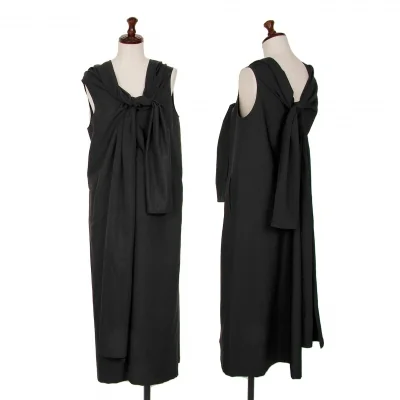 Y's Stole Design Sleeveless Shirt Dress
