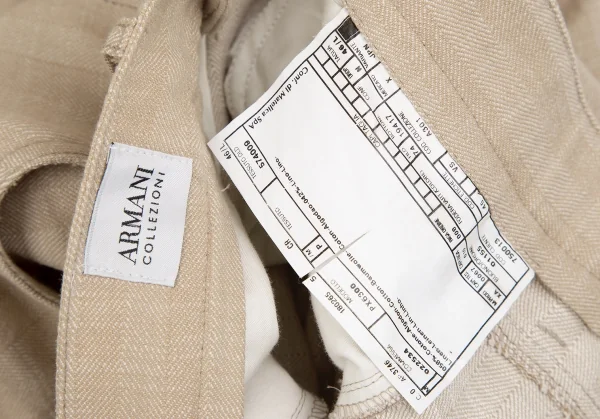 ARMANI COLLEZIONI Cotton Linen Striped Woven Pants K-125776_014