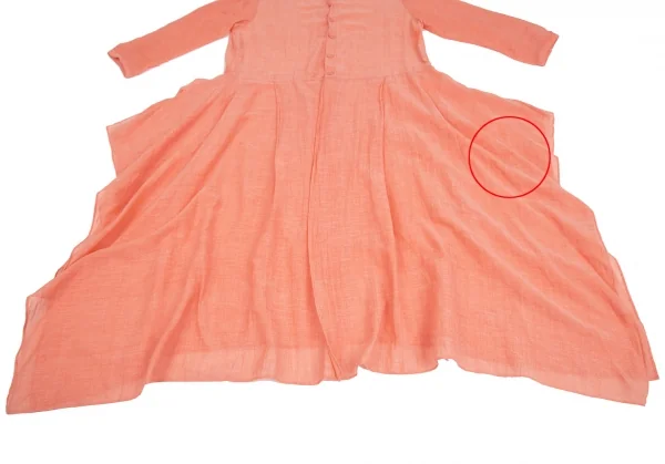 ヨーガンレール ババグーリJURGEN LEHL Babaghuri インドコットンスクエアドレープロングブラウス オレンジM K-125786_009