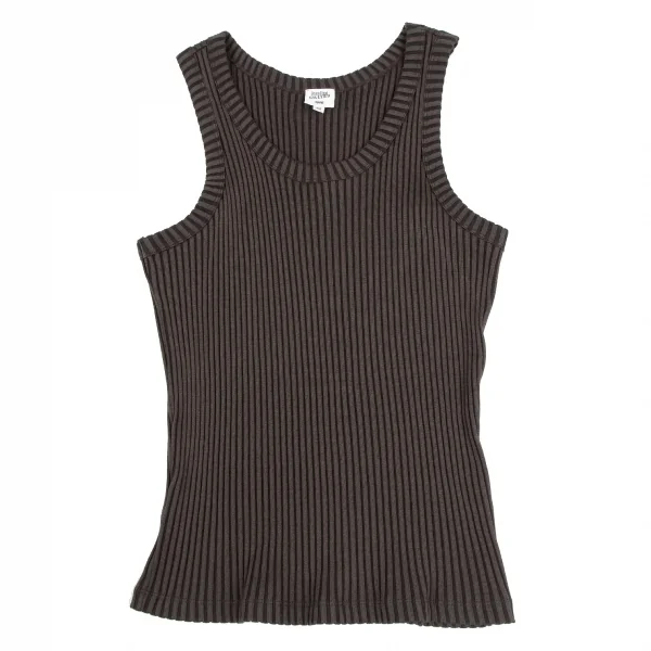 ジャンポールゴルチエ オムJean Paul GAULTIER HOMME バイカラーストレッチリブタンクトップ カーキ黒48 K-125814_001