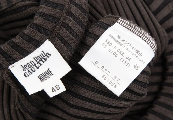 ジャンポールゴルチエ オムJean Paul GAULTIER HOMME バイカラーストレッチリブタンクトップ カーキ黒48 K-125814_009
